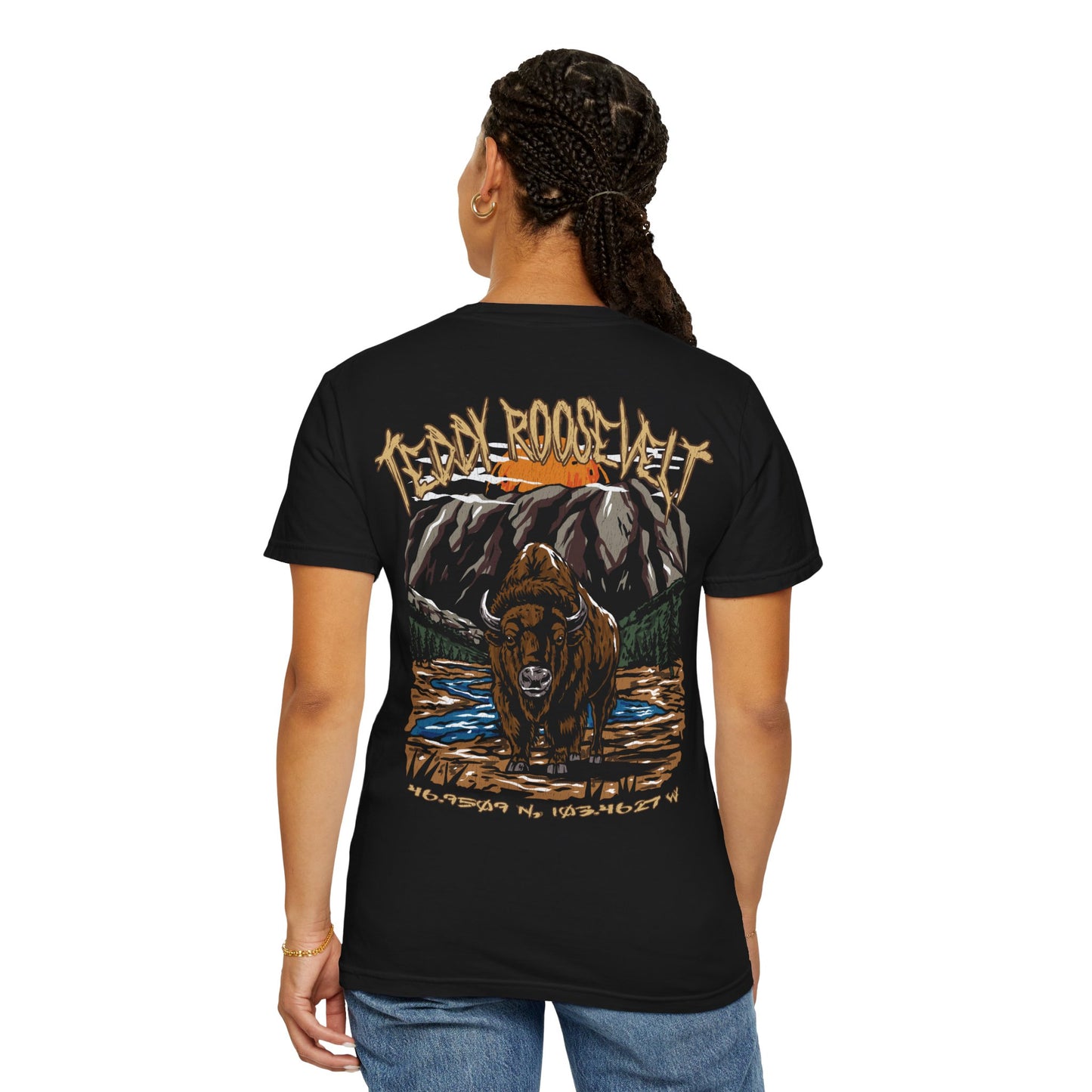 Theodore Roosevelt Nation Park Coordinates T-Shirt