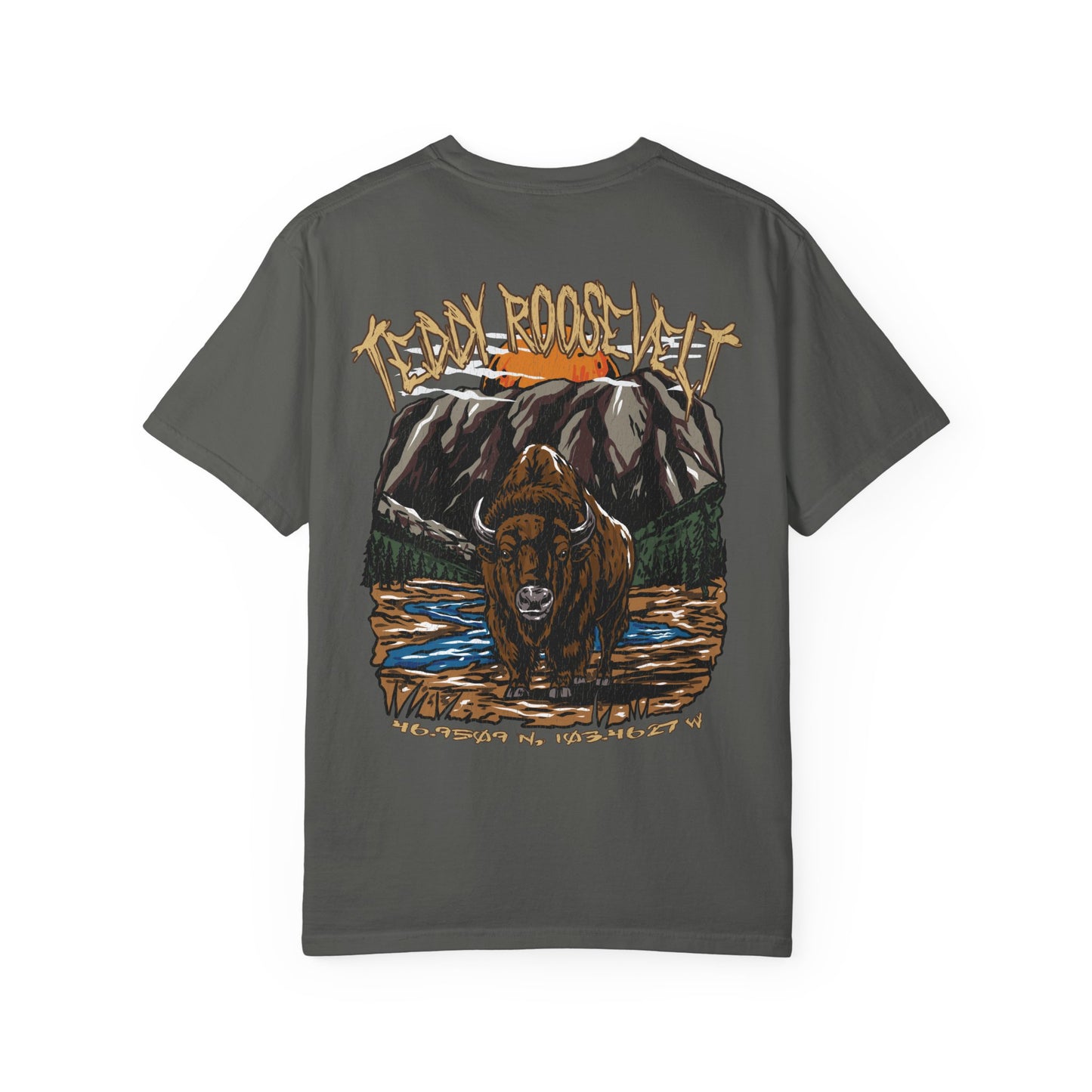 Theodore Roosevelt Nation Park Coordinates T-Shirt