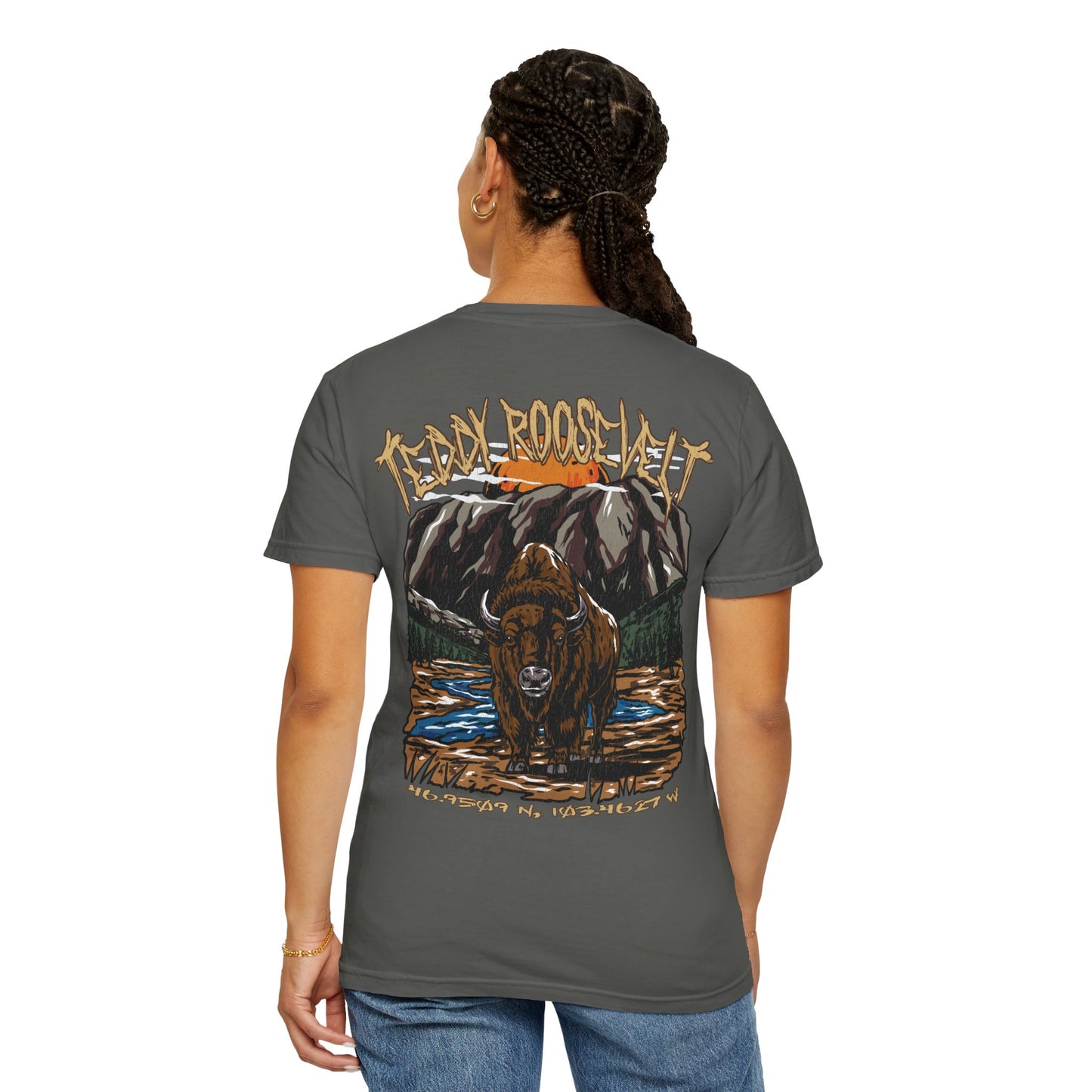 Theodore Roosevelt Nation Park Coordinates T-Shirt