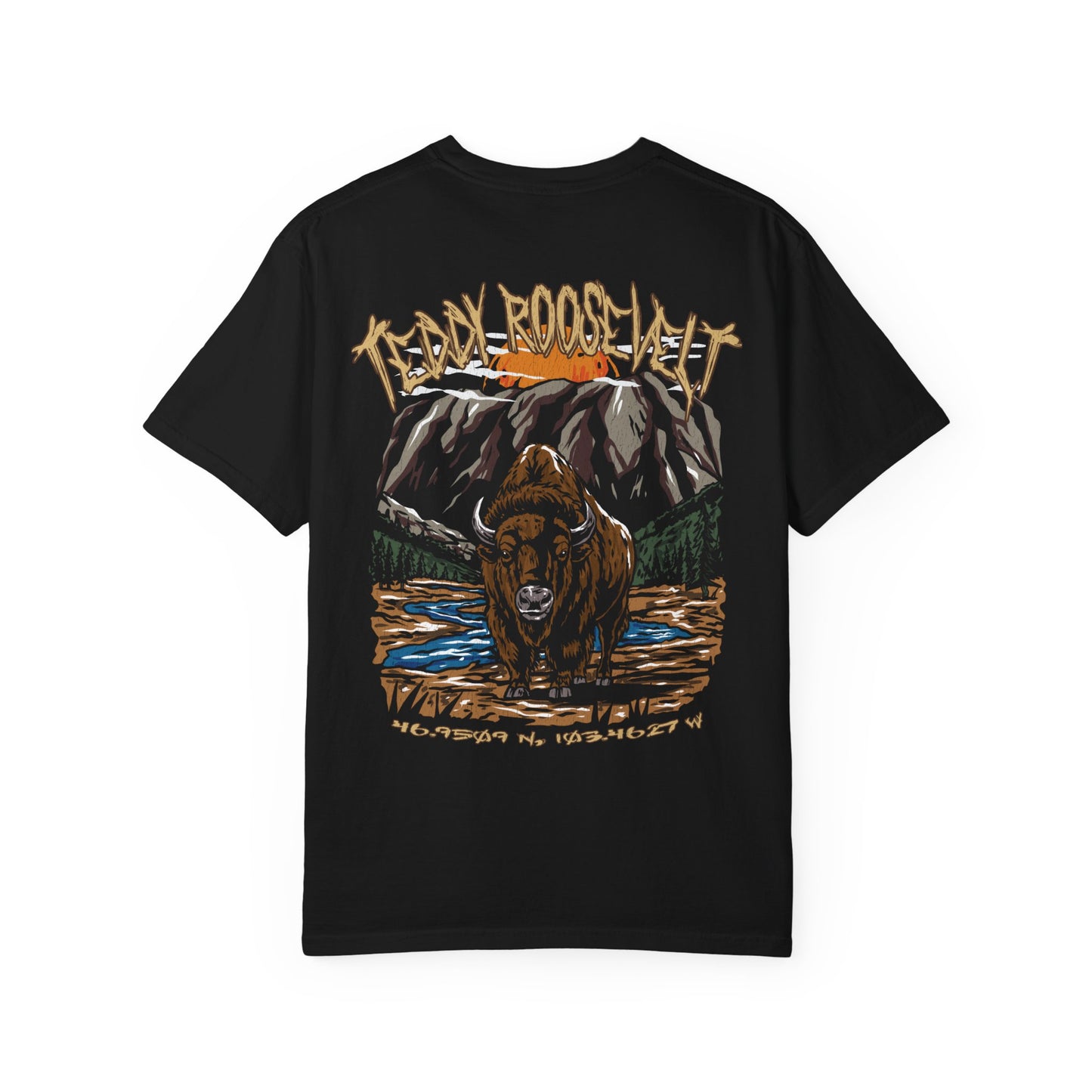 Theodore Roosevelt Nation Park Coordinates T-Shirt