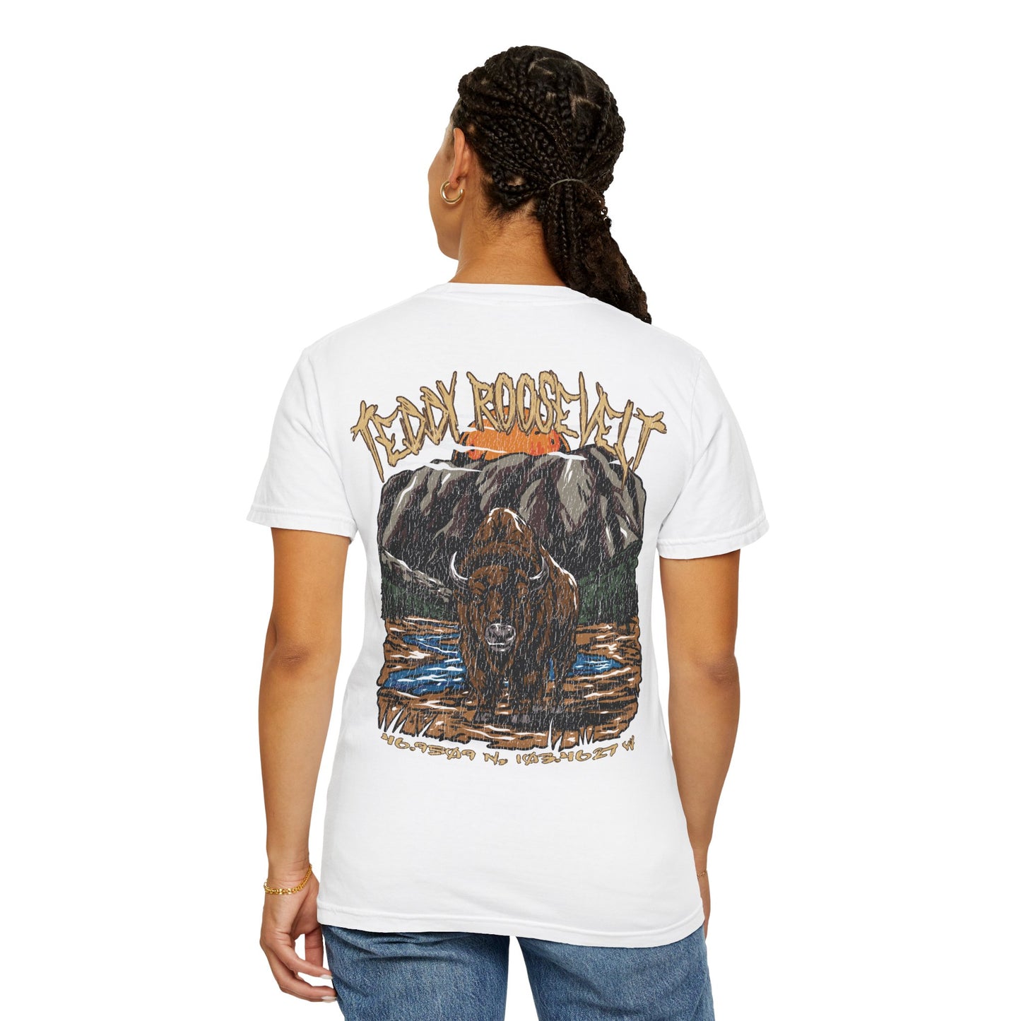 Theodore Roosevelt Nation Park Coordinates T-Shirt