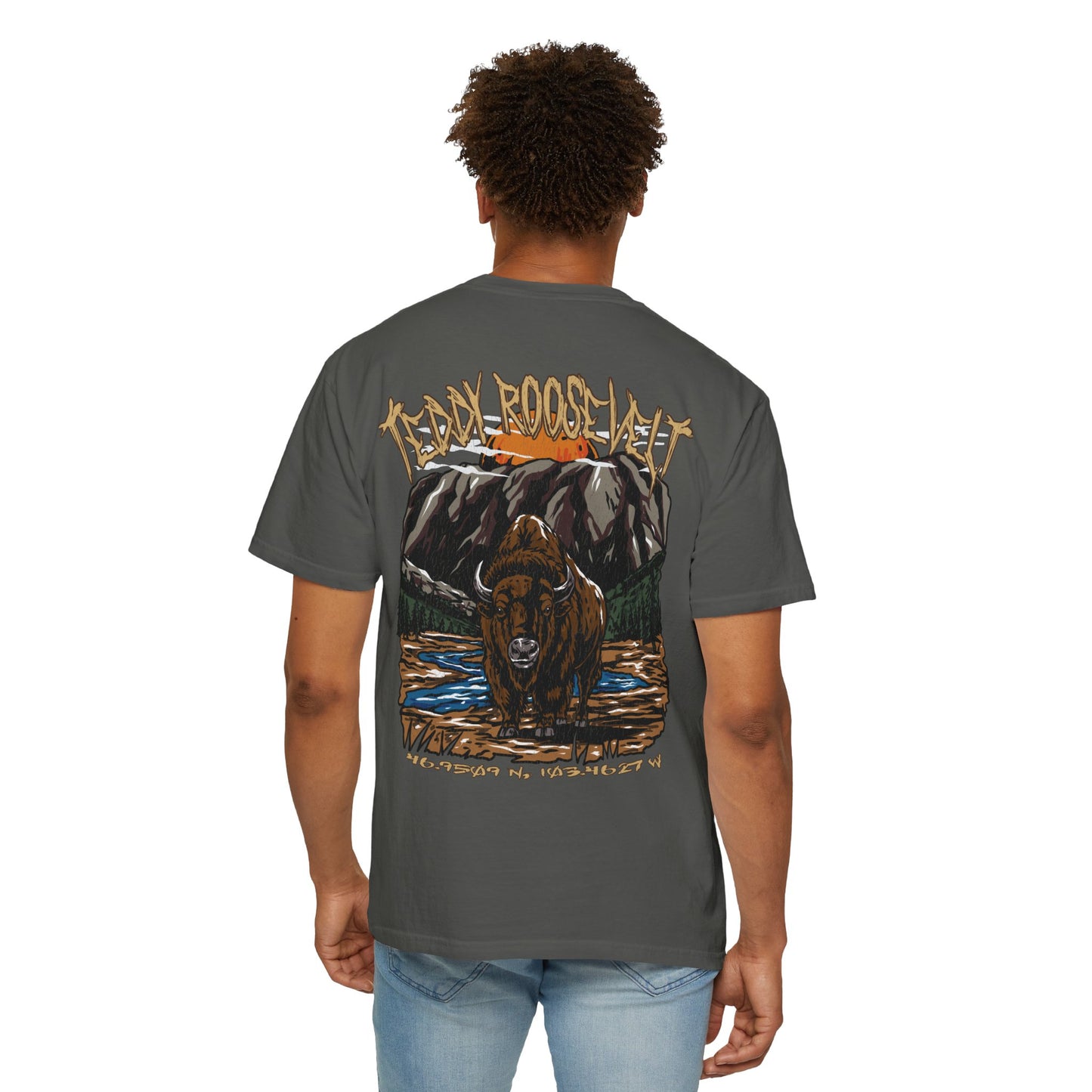 Theodore Roosevelt Nation Park Coordinates T-Shirt
